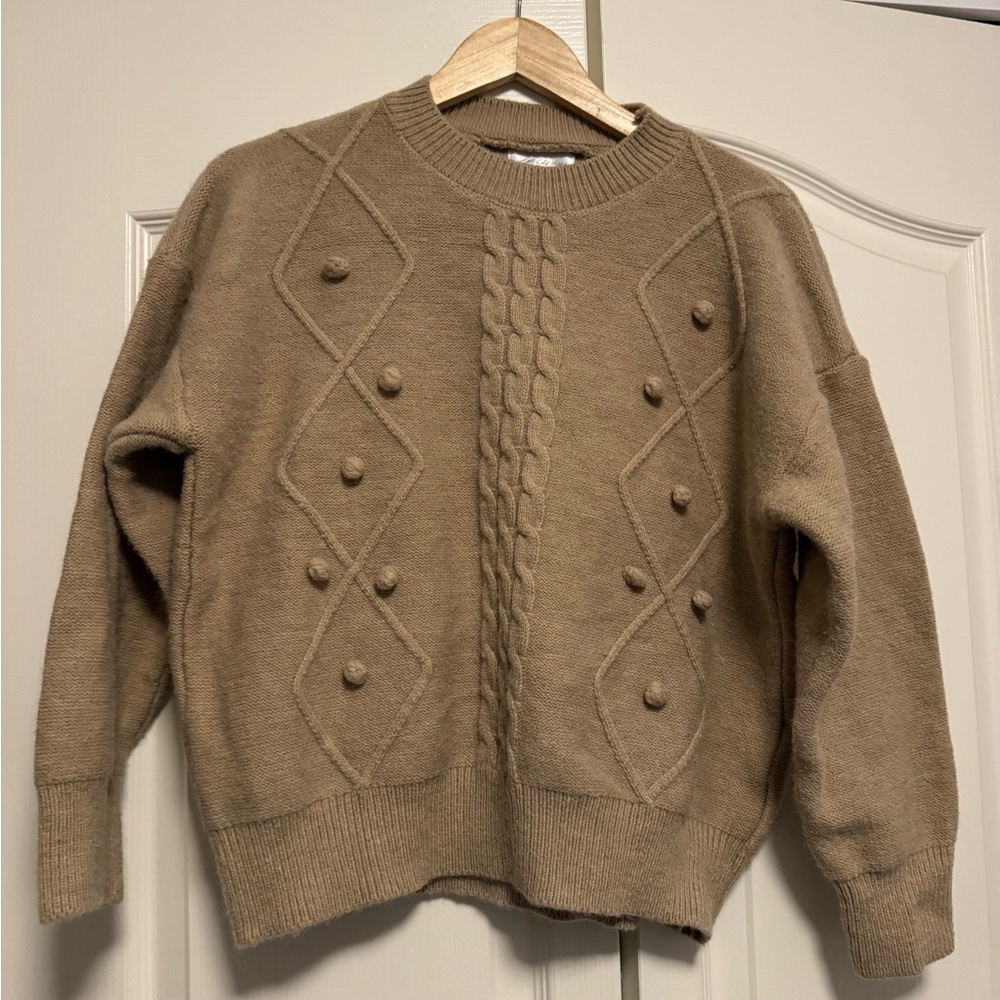 Tan Cable Knit Sweater